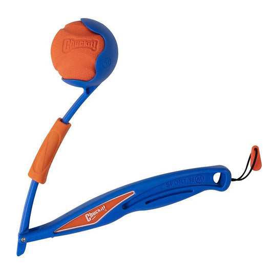 Chuckit! Fetch & Fold 18m Launcher 30cm Folded (medium 6cm Balls)
