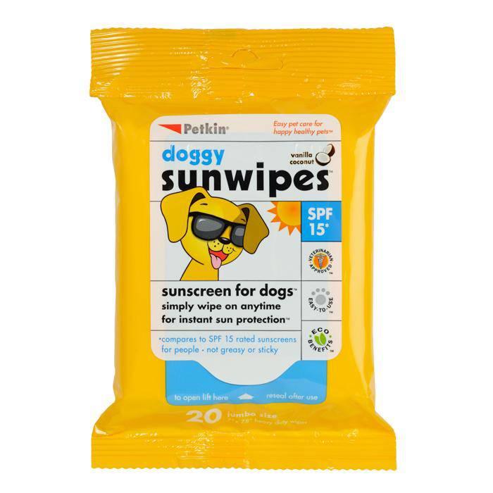 Petkin Doggy Sunwipes Sp15* 20pk