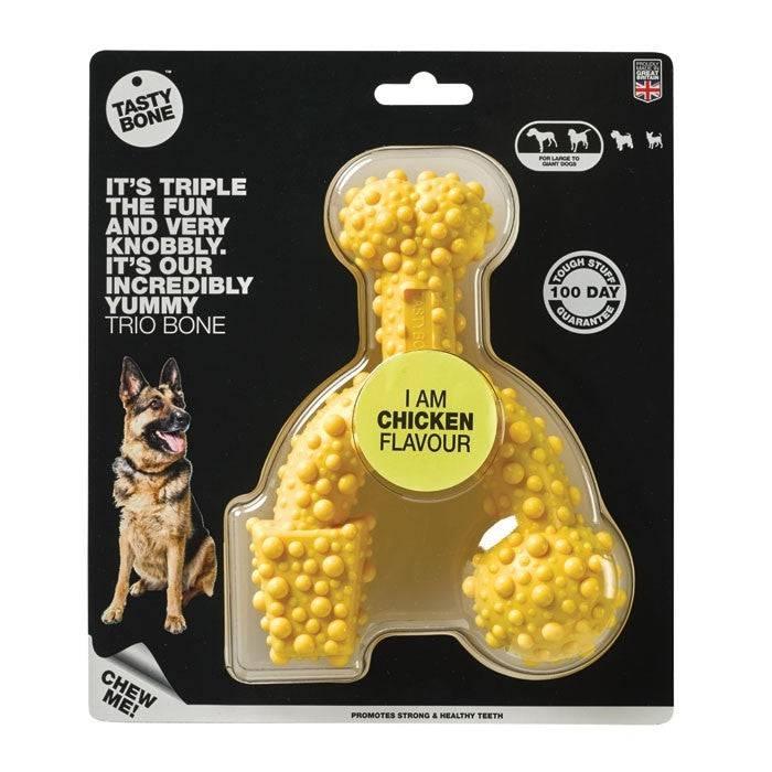 Tasty Bone Nylon Trio Dog Bone [SIZ:Small COL:Chicken]