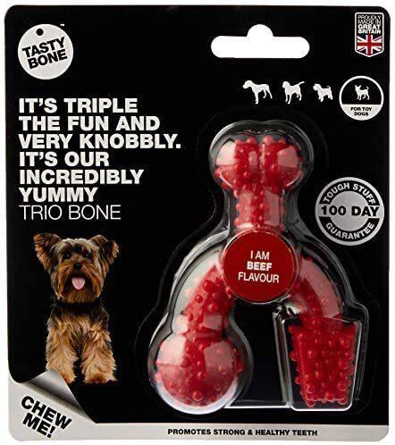 Tasty Bone Nylon Trio Dog Bone [SIZ:Large COL:Bacon]