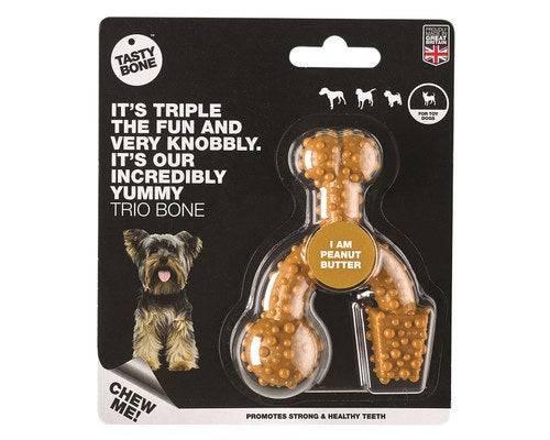 Tasty Bone Nylon Trio Dog Bone [SIZ:Large COL:Beef]