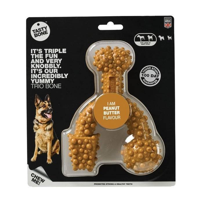 Tasty Bone Nylon Trio Dog Bone [SIZ:Small COL:Peanut Butter]