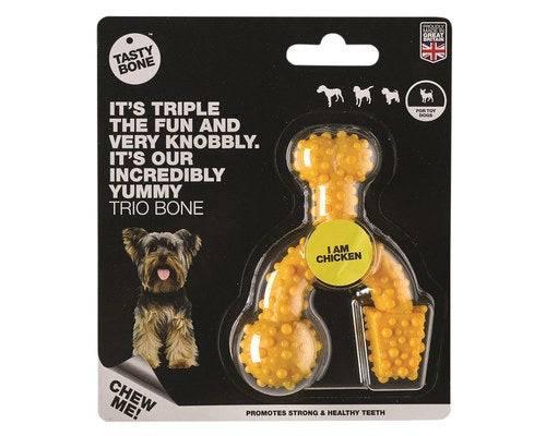 Tasty Bone Nylon Trio Dog Bone [SIZ:Large COL:Peanut Butter]