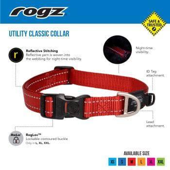 Rogz Classic Collar [SIZ:X Small COL:Red]