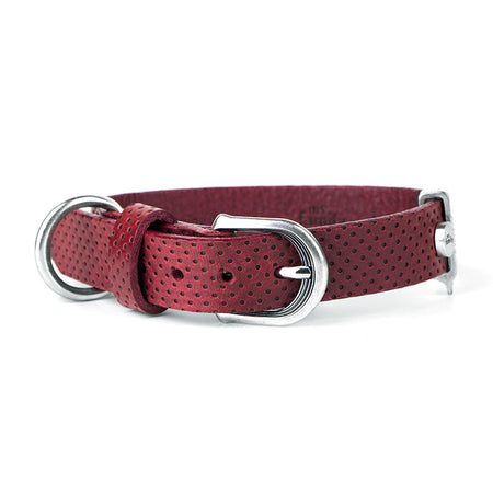 My Family Monza Leather Collar [COL:Red SIZ:Medium]