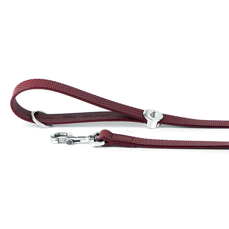 My Family Monza Leather Leash [COL:Red]