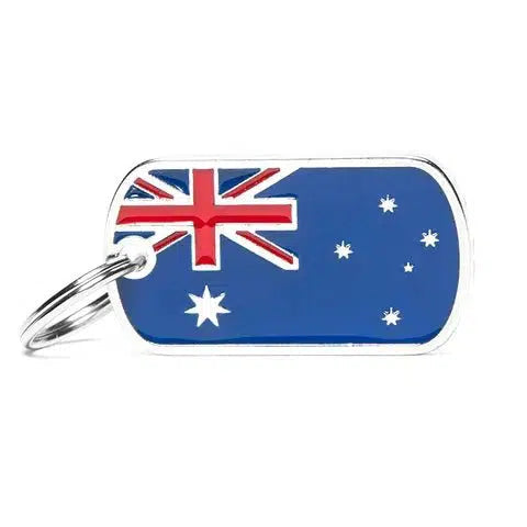 My Family Pet Id Tag Aussie Flag