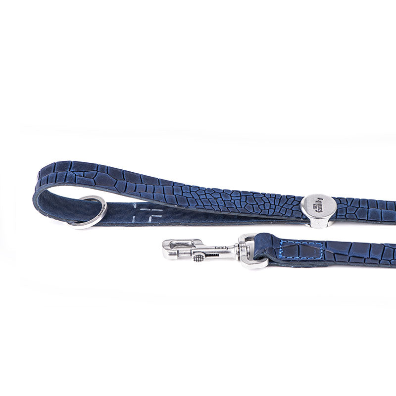 My Family Tucson Leather Leash [COL:Blue]