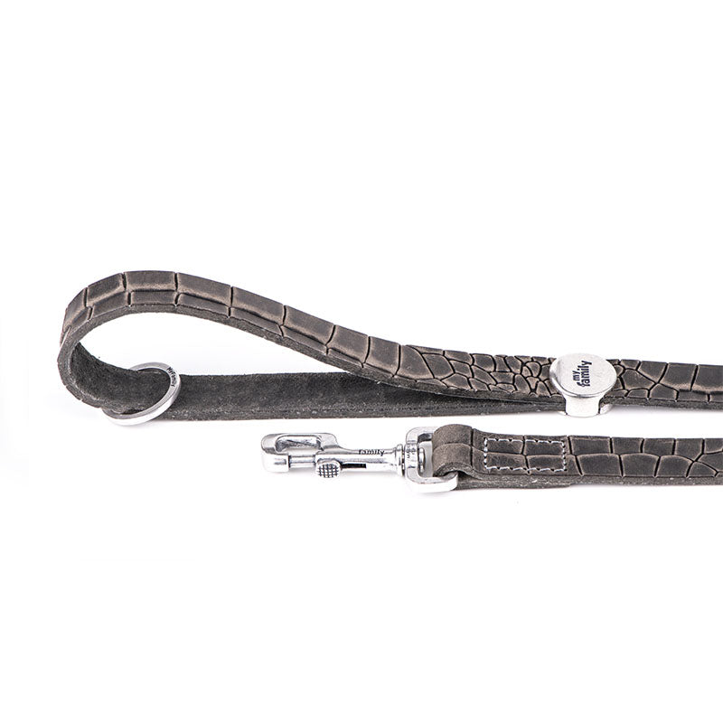 My Family Tucson Leather Leash [COL:Grey]