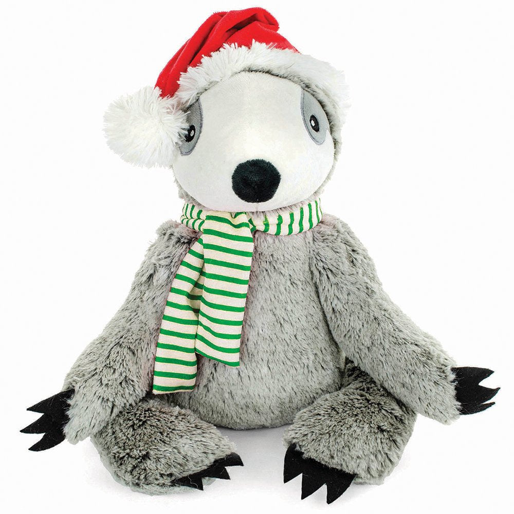 Christmas Sloth With Hat 21x13cm