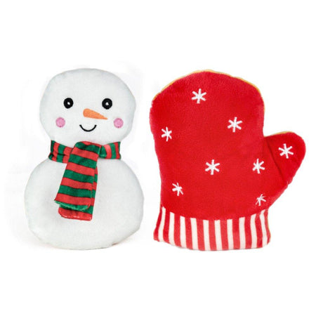 Christmas Snowman And Mitten Plush Cookies 15cm - 2pk