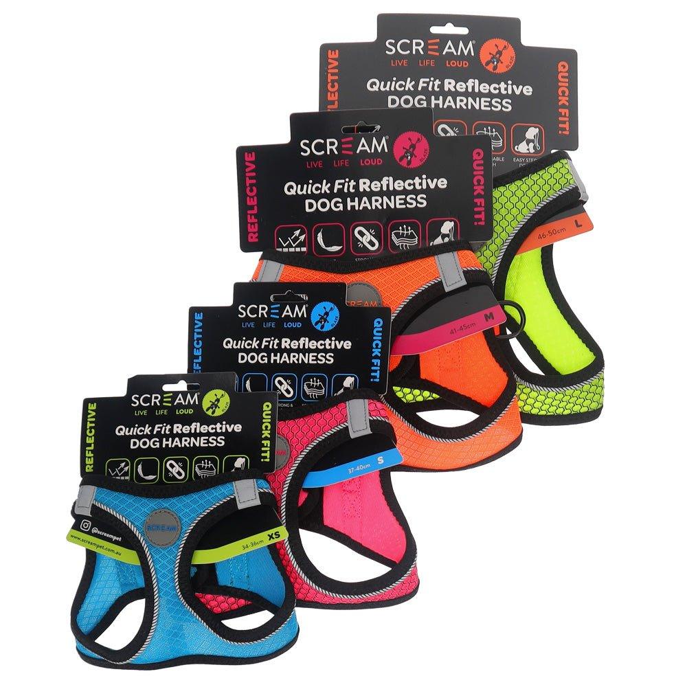 Scream Dog Quick Fit Reflective Dog Harness