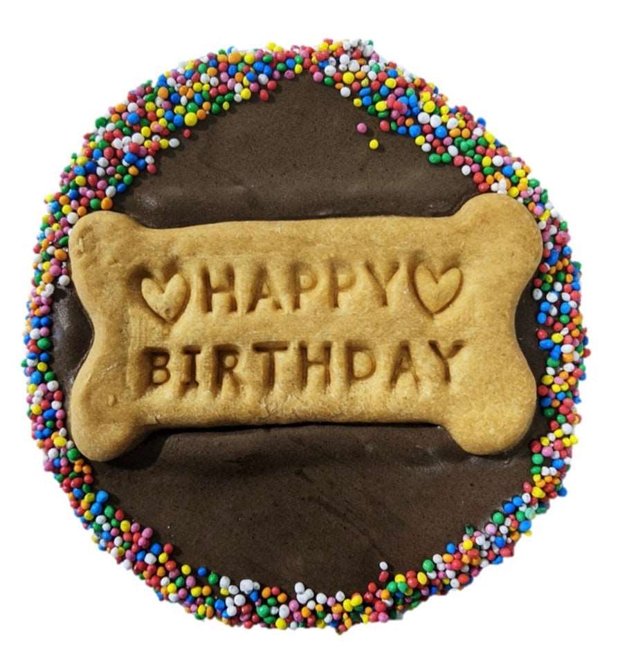 Birthday Party Biscuit Cake Carob