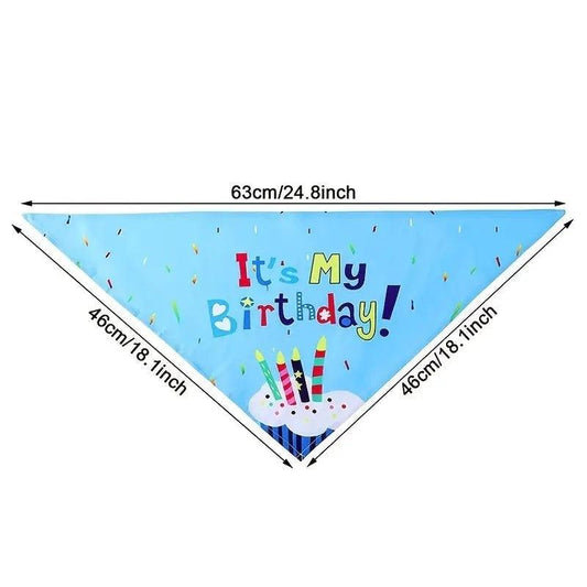 Dog Colourful Pom Pom Party Hat And Bandana Set