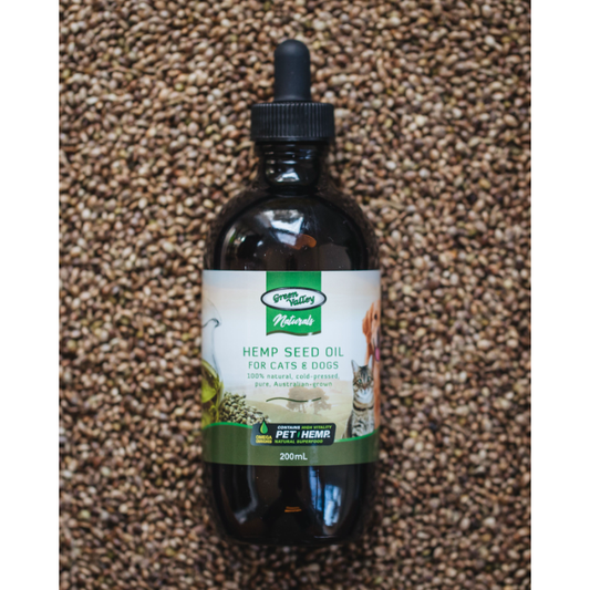 GREEN VALLEY NATURALS HEMP OIL CAT AND DOG 200ML - The Dog Shop Warners Bay