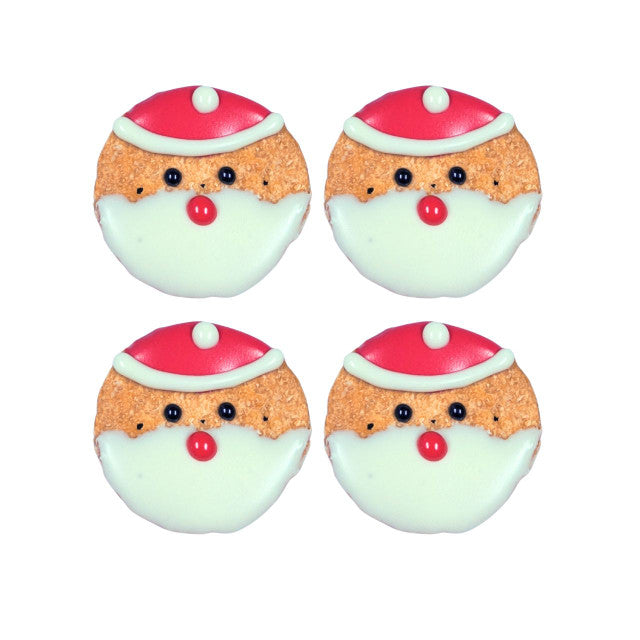 Christmas Santa Face Dog Cookie
