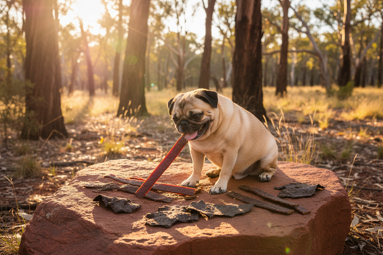 Max in the Bush with Kangaroo Treats
