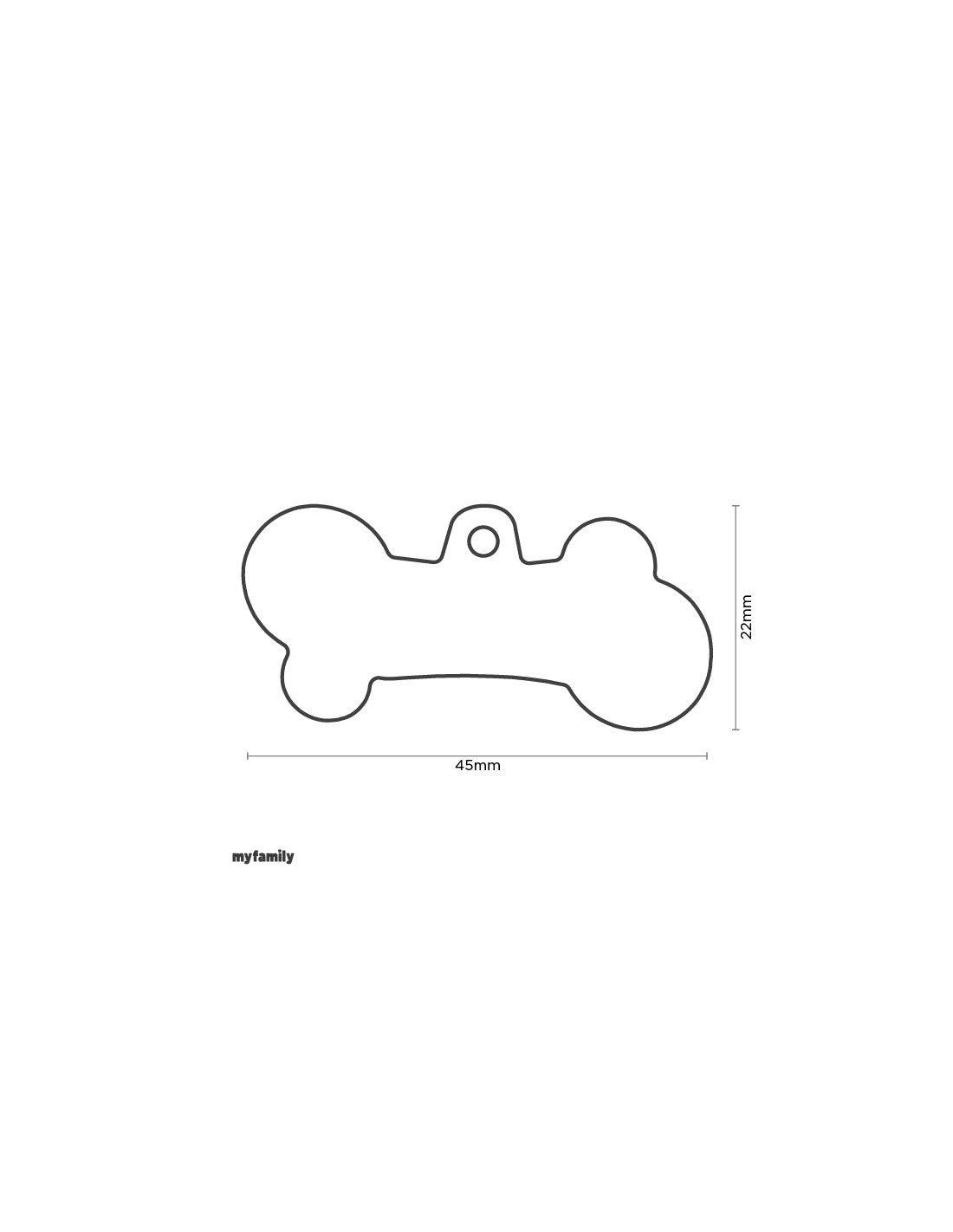 My Family Pet Id Tag Basic Bone Xl - The Dog Shop Warners Bay