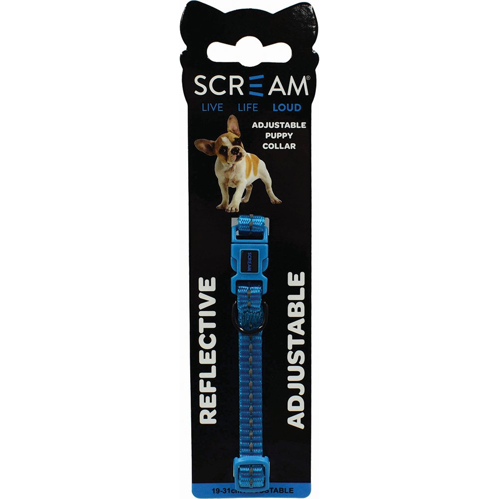 Scream Reflective Adj. Nylon Puppy Collar