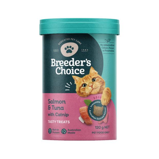 Breeders Choice Cat Treats Salmon & Tuna With Catnip 120G