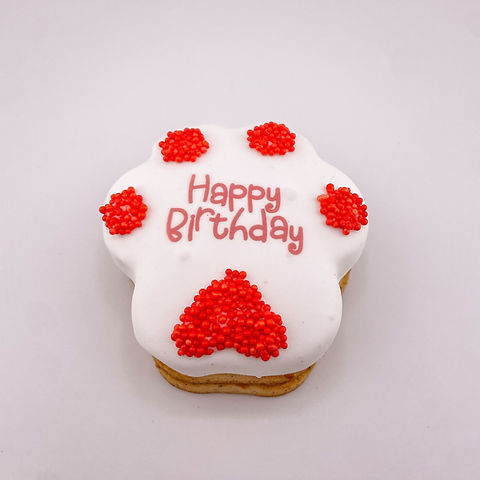 Dog Birthday Cake Pawprint