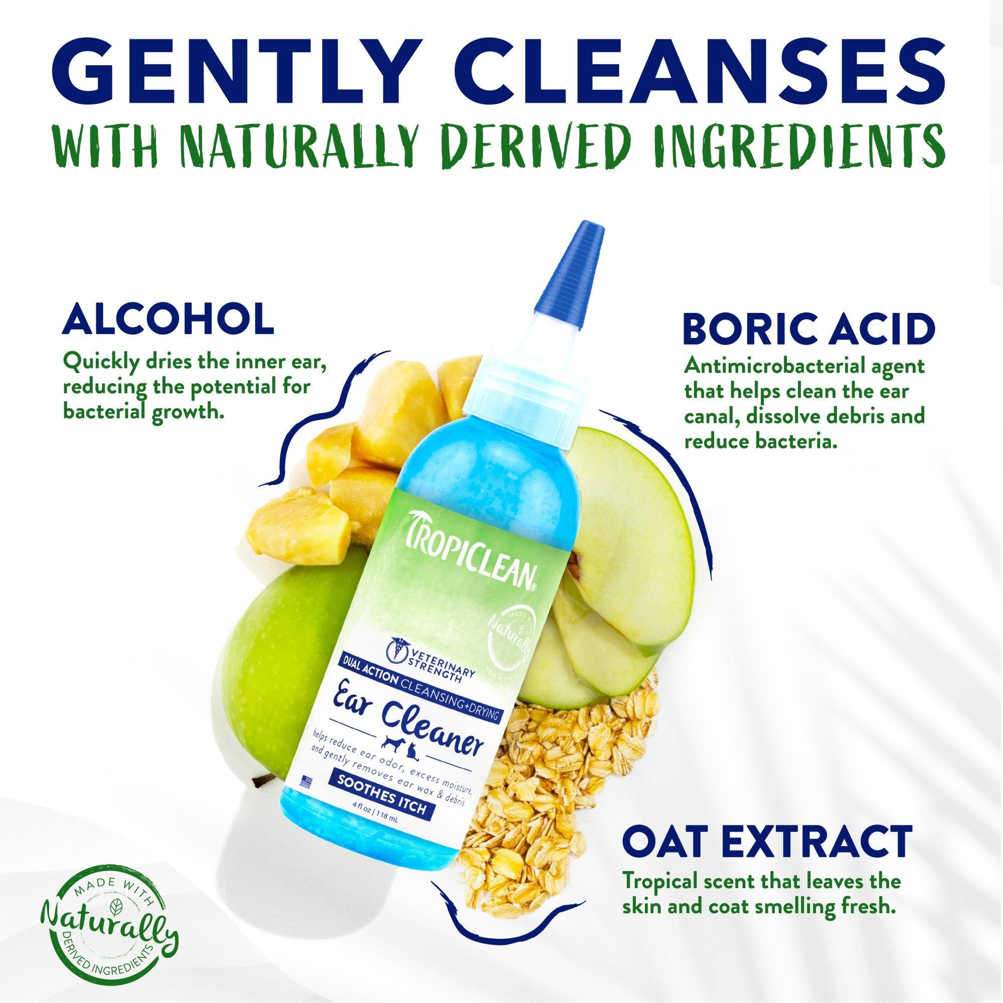 Tropiclean Dual Action Ear Cleaner 118ml - The Dog Shop Warners Bay