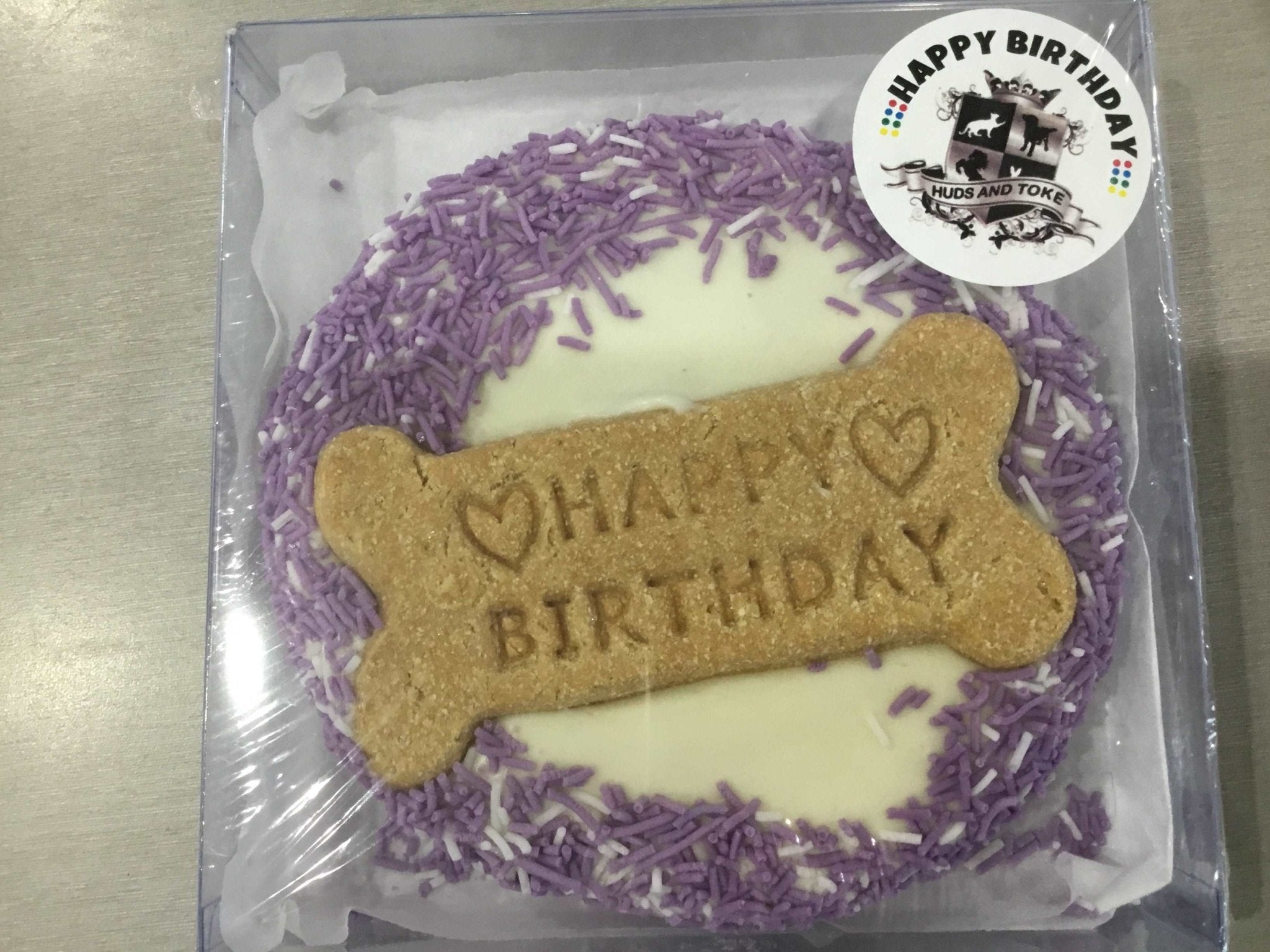 Birthday Party Biscuit Cake Yoghurt - The Dog Shop Warners Bay