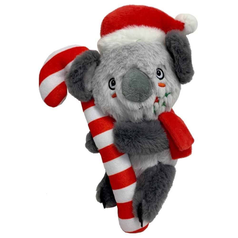 CHRISTMAS KOALA WITH CANDY CANE 28cm - The Dog Shop Warners Bay