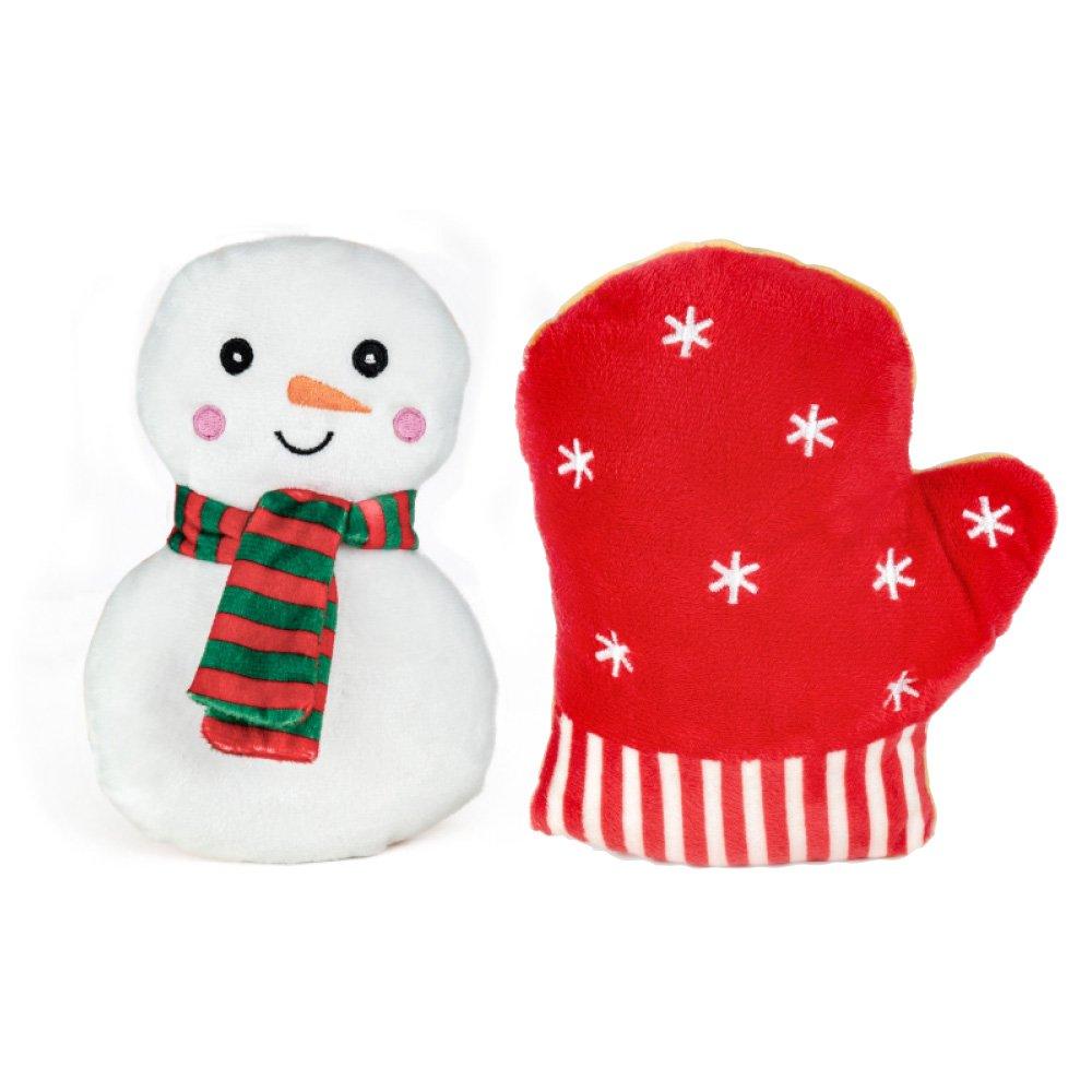 CHRISTMAS SNOWMAN AND MITTEN PLUSH COOKIES 15cm - 2pk - The Dog Shop Warners Bay