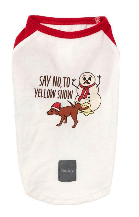 Fuzzyard Christmas T-Shirt Say No to Yellow Snow - The Dog Shop Warners Bay